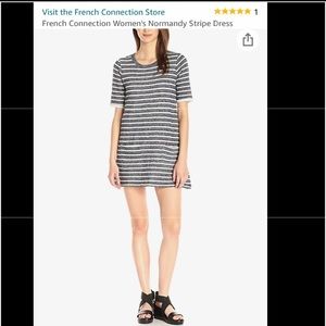 NWT French Connection Stripe Sweatshirt Dress - 2